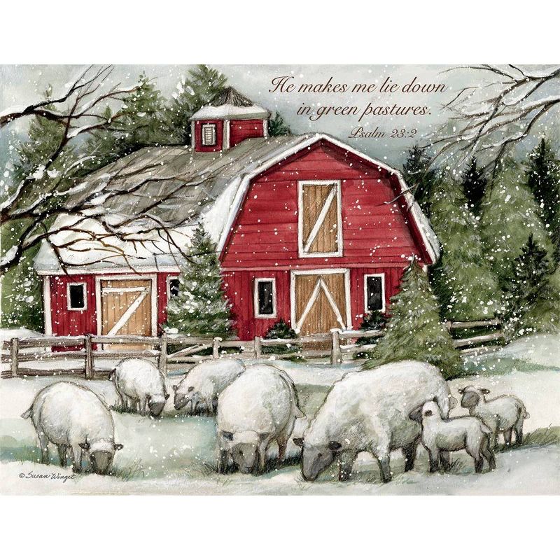 18ct The Lord Is My Shepherd Holiday Boxed Cards