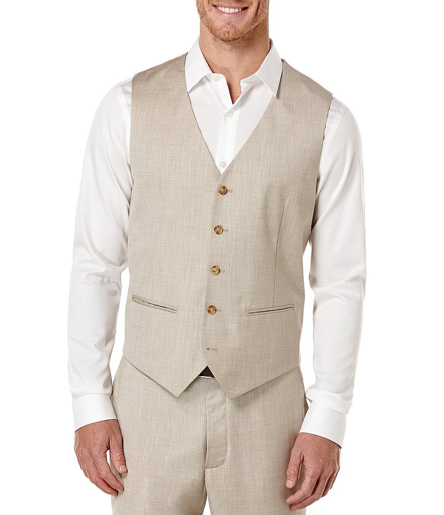 Perry Ellis Big & Tall Linen Vest