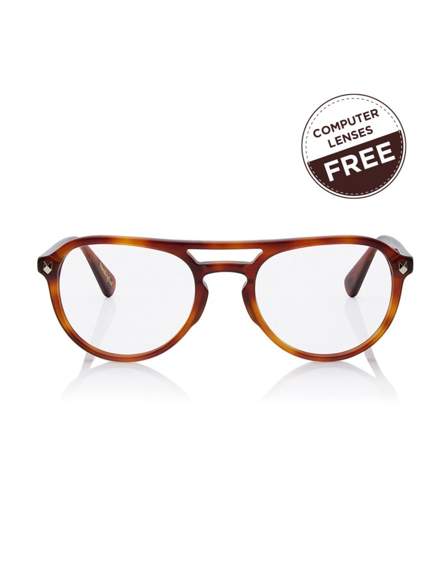 Shisen Fox Kaizen Havana Aviator Unisex Blue Filter Computer Lenses -55 mm