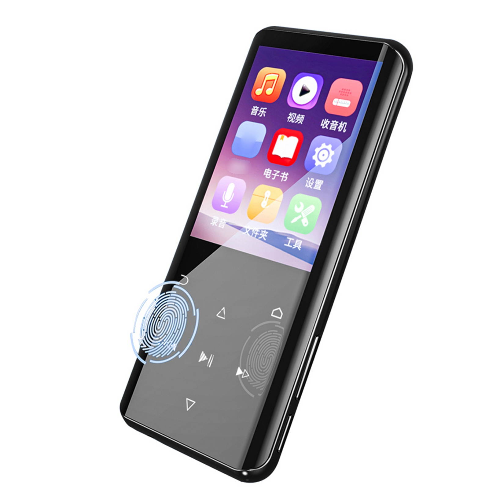 RUIZU D25 BT MP3 Portable Music Video Player Lossless HiFi Sound Music Player 2.4-inch Screen with Speaker FM Radio Recording Stereo FM Automatic Radio MP3 3.5mm Audio Input 32GB Memory