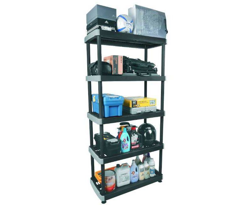 Heavy Duty 5 Tier Shelving Unit Black - Inval