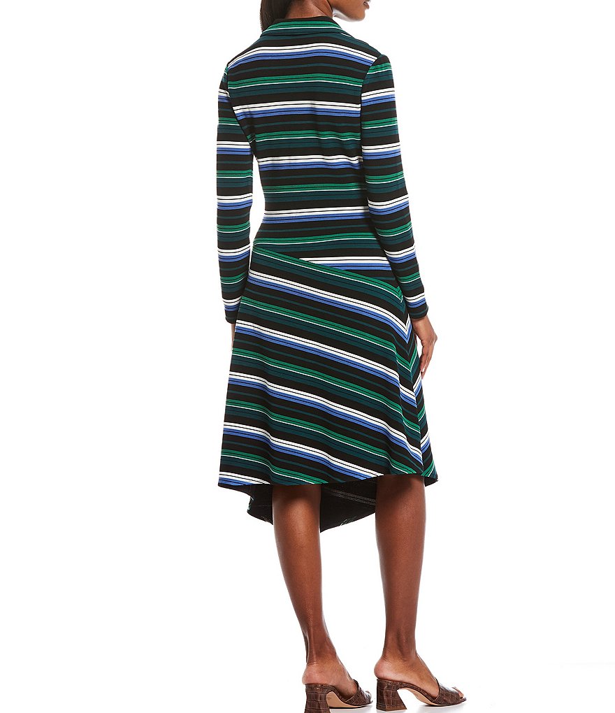 Maggy London Stripe Ottoman Knit Midi Dress