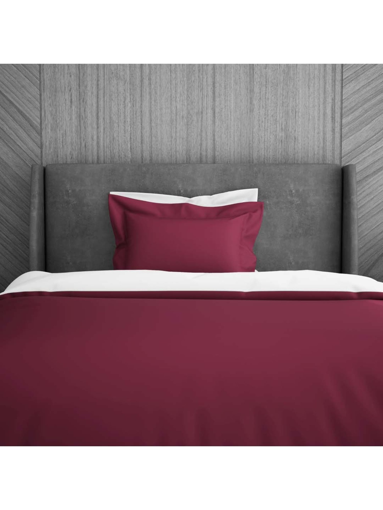Spaces Hygro Maroon Cotton 300 TC Single Duvet Cover
