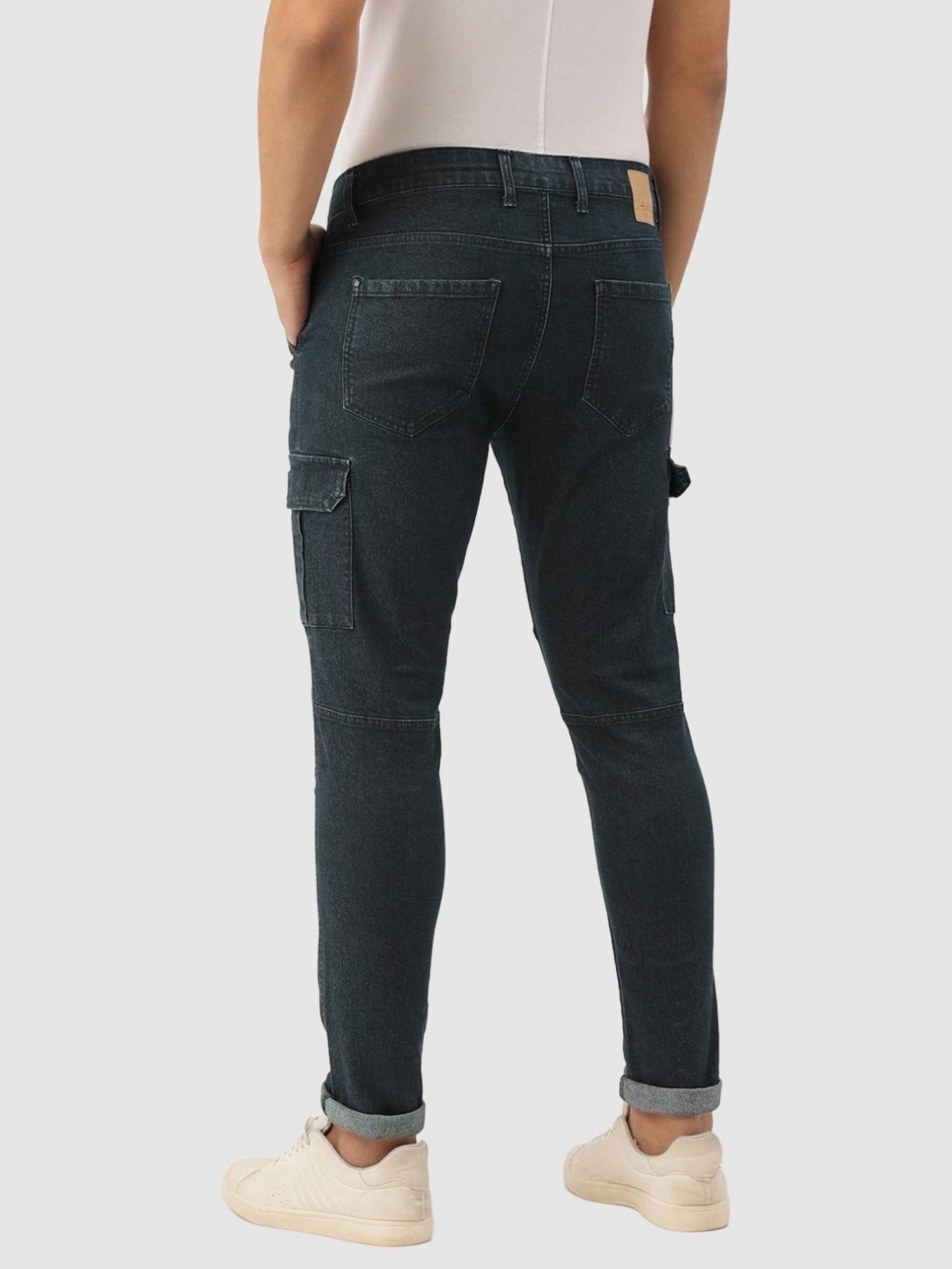 IVOC Black Relaxed Fit Cargo Jeans