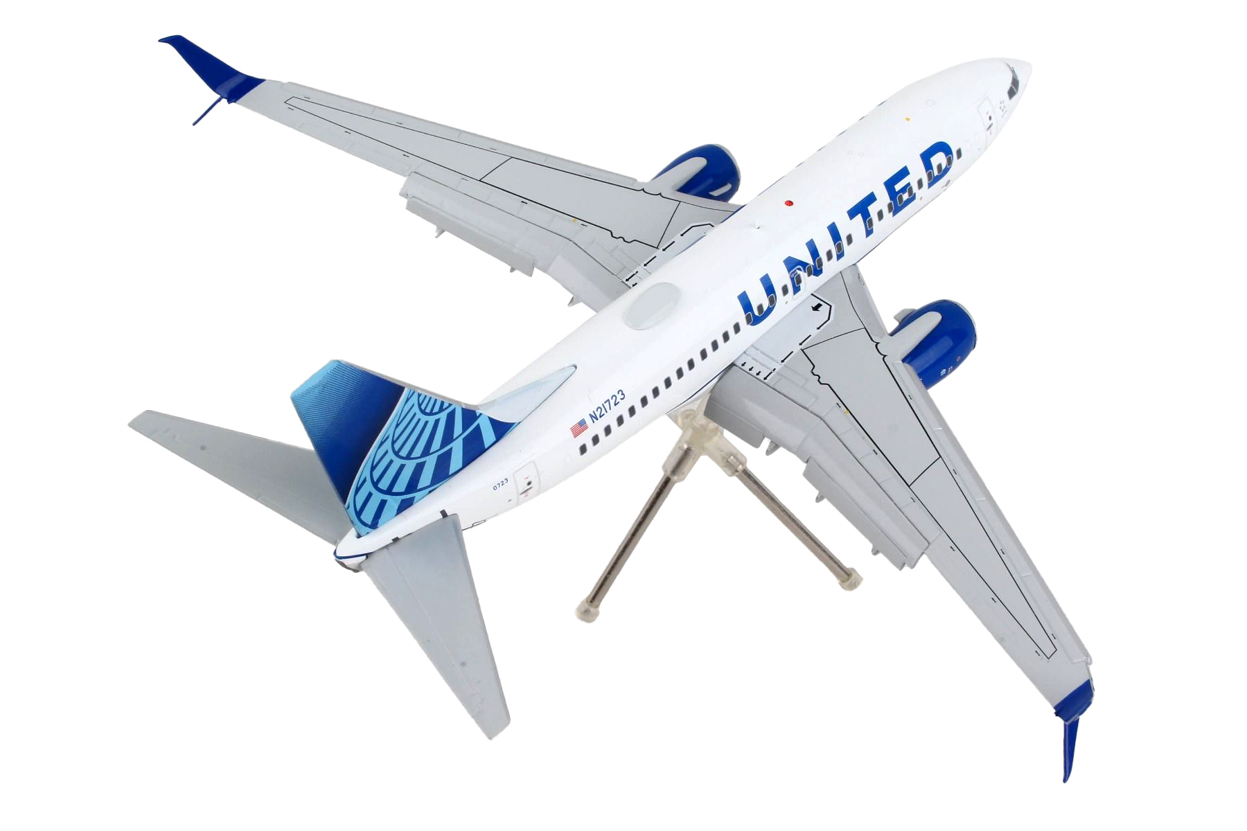 Boeing 737-800 Commercial Aircraft with Flaps Down "Southwest Airlines - Freedom One" American Flag Livery "Gemini 200" Series 1/200 Diecast Model Airplane by GeminiJets