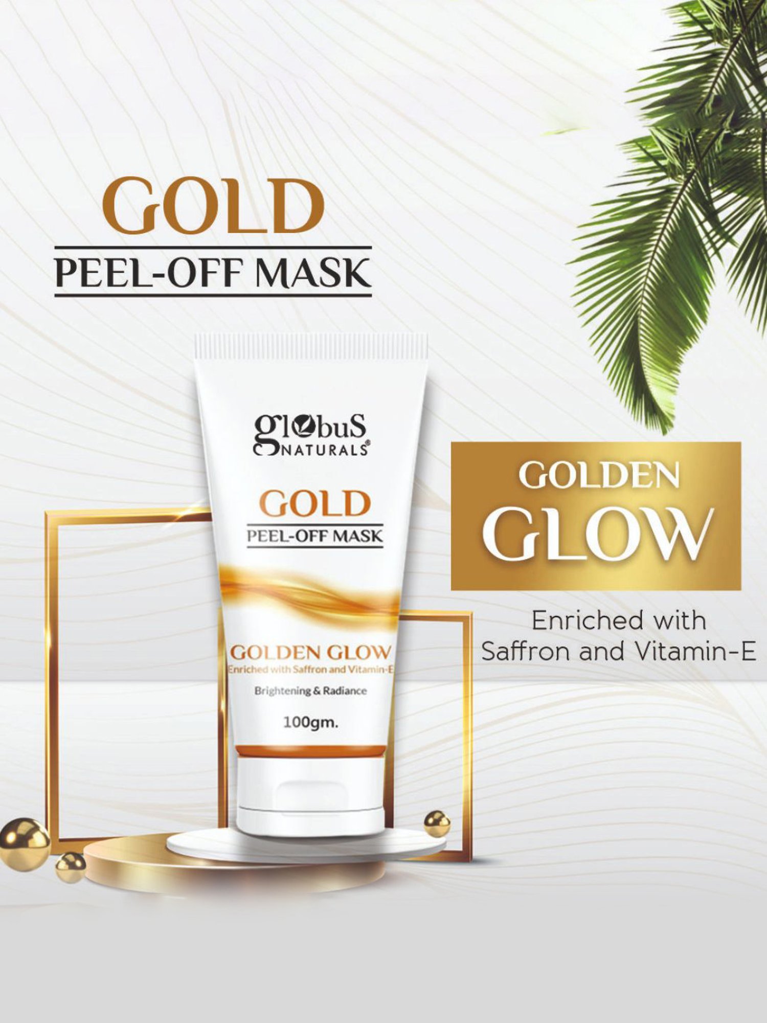 Globus Naturals Gold Peel-Off Mask - Pack of 5