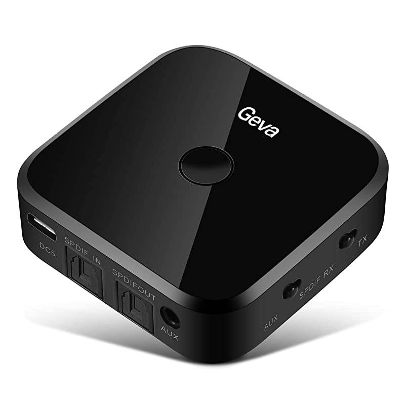 Bluetooth 50 Transmitter and Receiver Digital Optical TOSLINK and 35mm Wireless Audio Adapter for TVHome Stereo System Low Latency