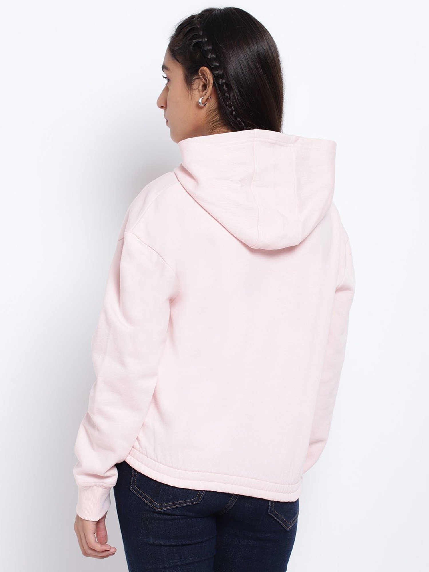 Lil Tomatoes Kids Light Pink Printed Full Sleeves Sweatshirt