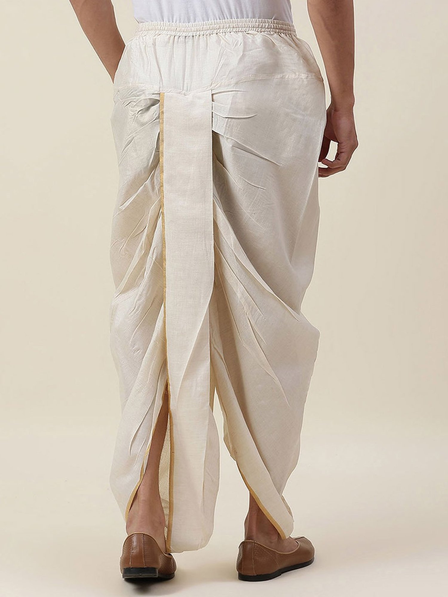 Fabindia Beige Regular Fit Dhotis