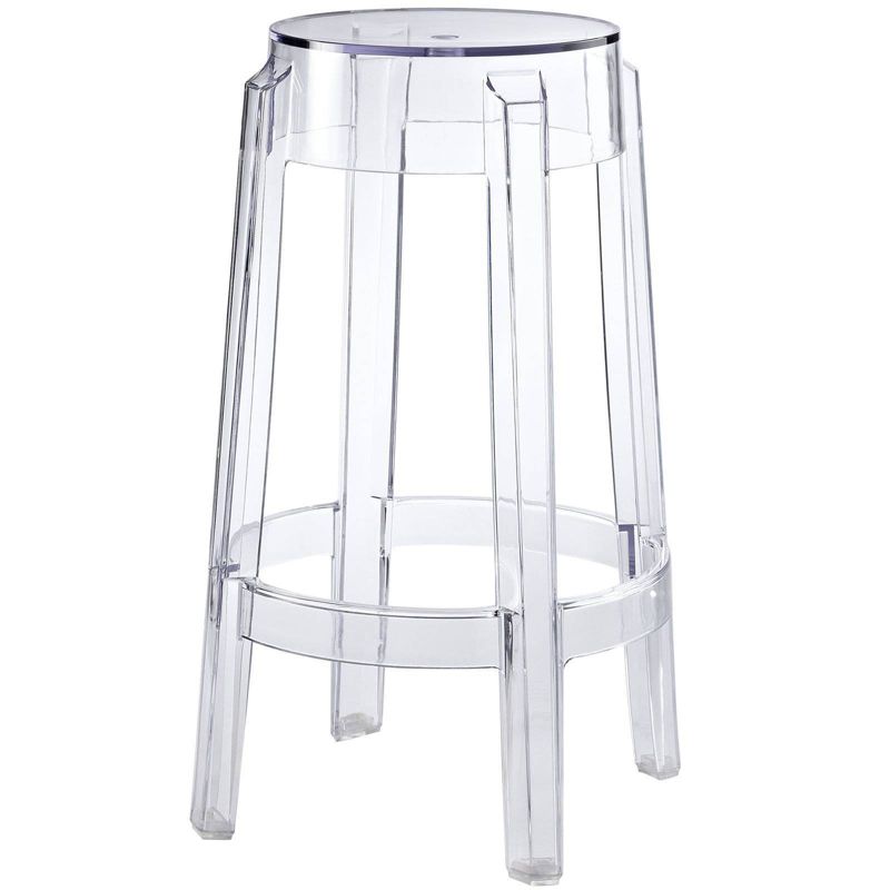 Trevor Modern Counter Height Barstool Clear - Edgemod