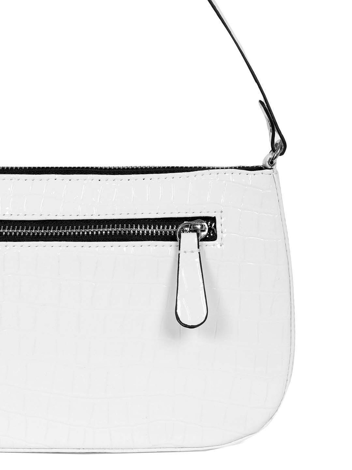 BELWABA White Textured Small Shoulder Bag