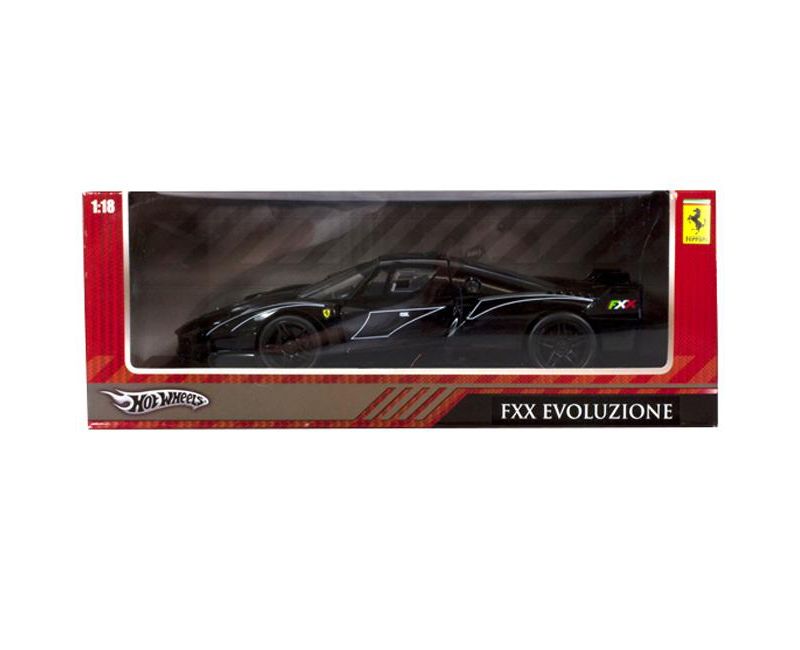 Ferrari FXX Evoluzione Black 1/18 Diecast Model Car by Hotwheels
