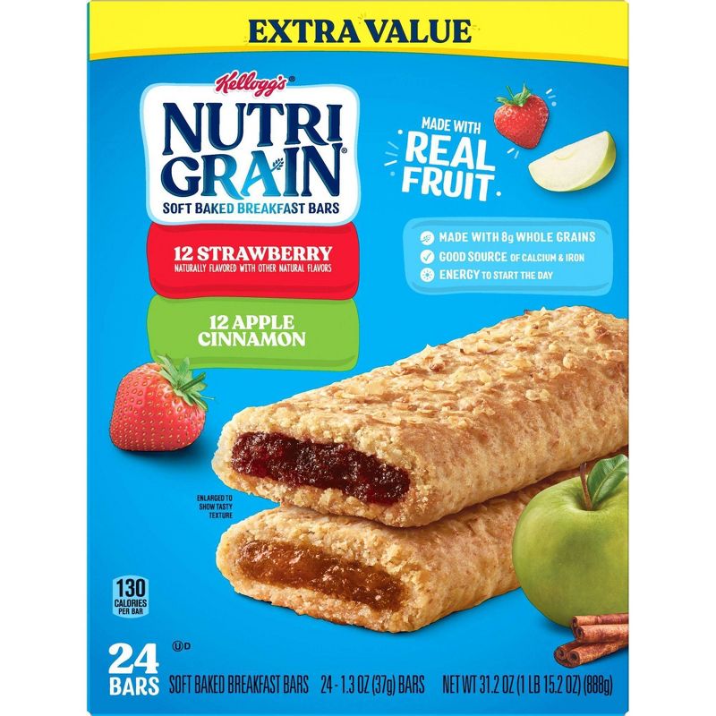 Nutri-Grain Value Pack Strawberry & Apple Cinnamon - 24ct