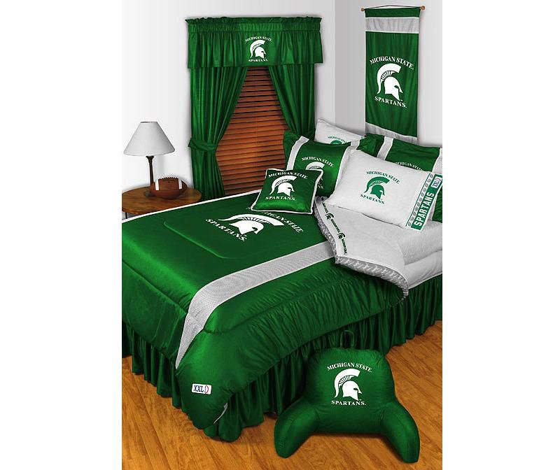 NCAA Full-Queen Bed Comforter College Team Logo Bedding - Michigan State Spartans..