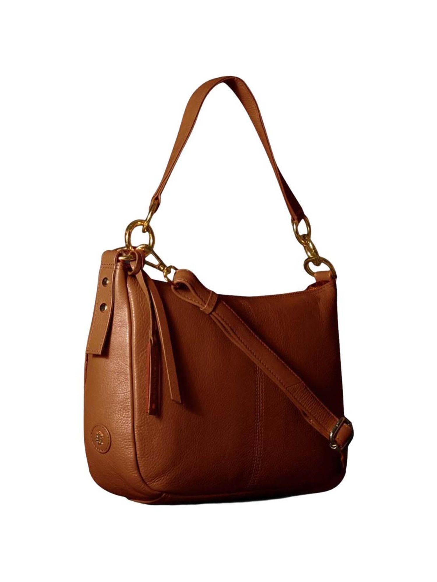 Tortoise Go Everywhere Jollie Tan Solid Medium Shoulder Handbag