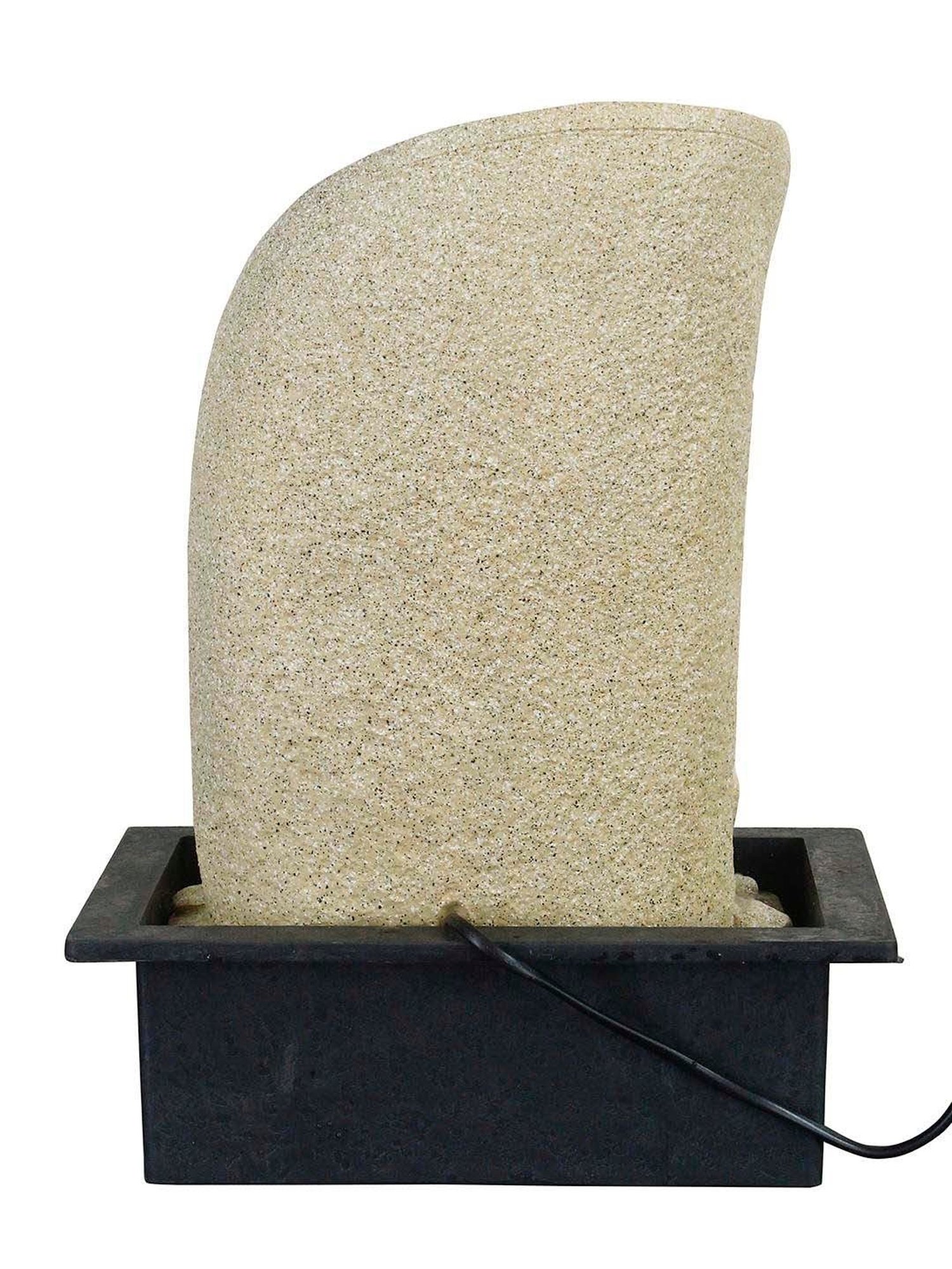 CHRONIKLE Cream Polyresin Table Top 3 Designer Steps Waterfall Fountain