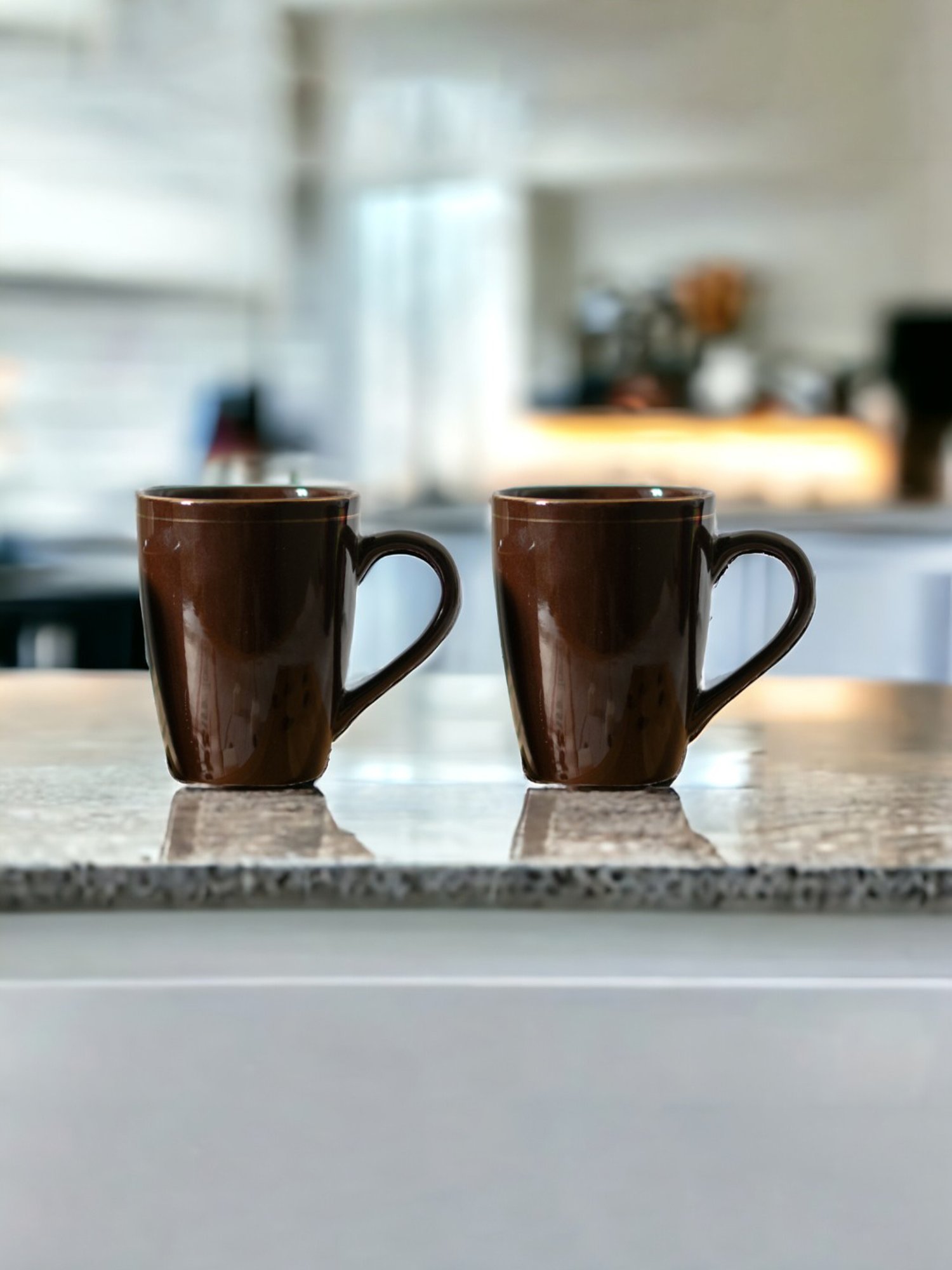 Femora India Brown Ceramic Coffee Mug - Set of 2