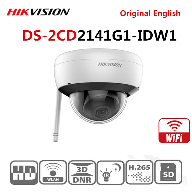 Hikvision DS-2CD2141G1-IDW1 2.8mm lens 4MP WIFI Security Network Dome Camera IR 30M Waterproof With SD card slot H.265+ CCTV IP Camera
