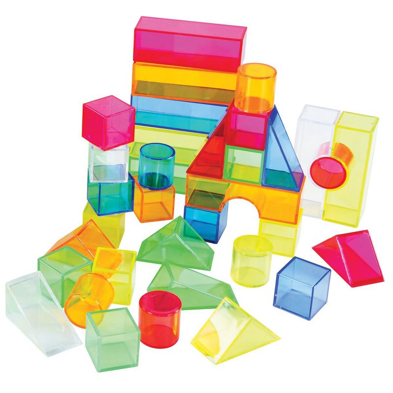 Joyn Toys Transparent Light and Color Blocks  - 108 Pieces