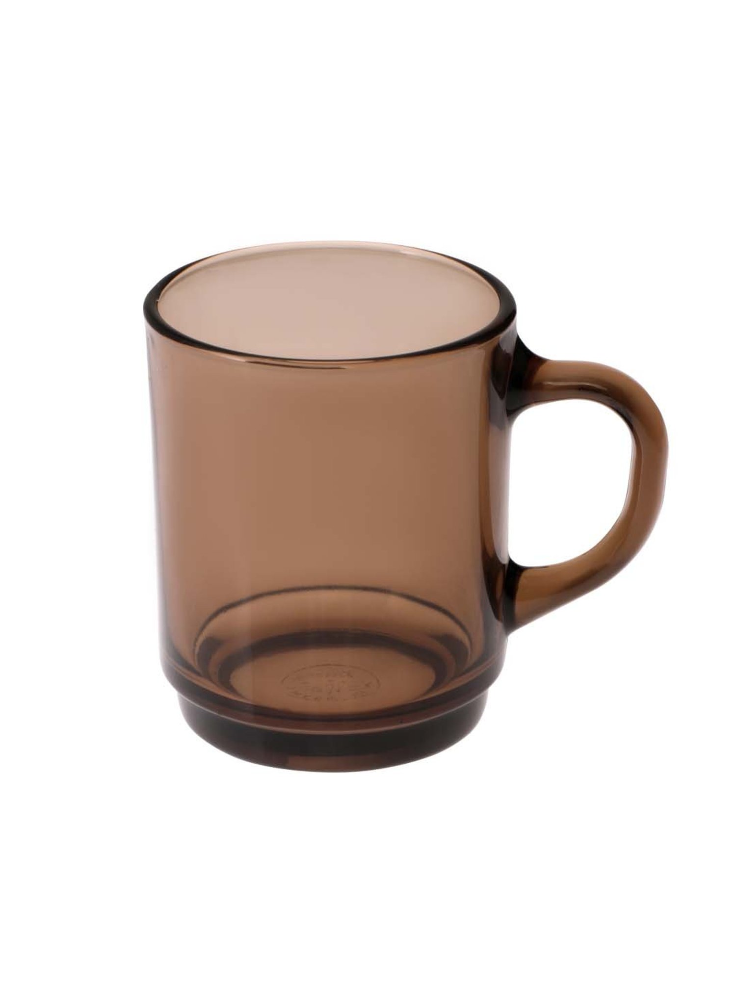 Duralex 'Versailles' Brown Glass 10.5 cm Mug (0.26 L) - Set of 6
