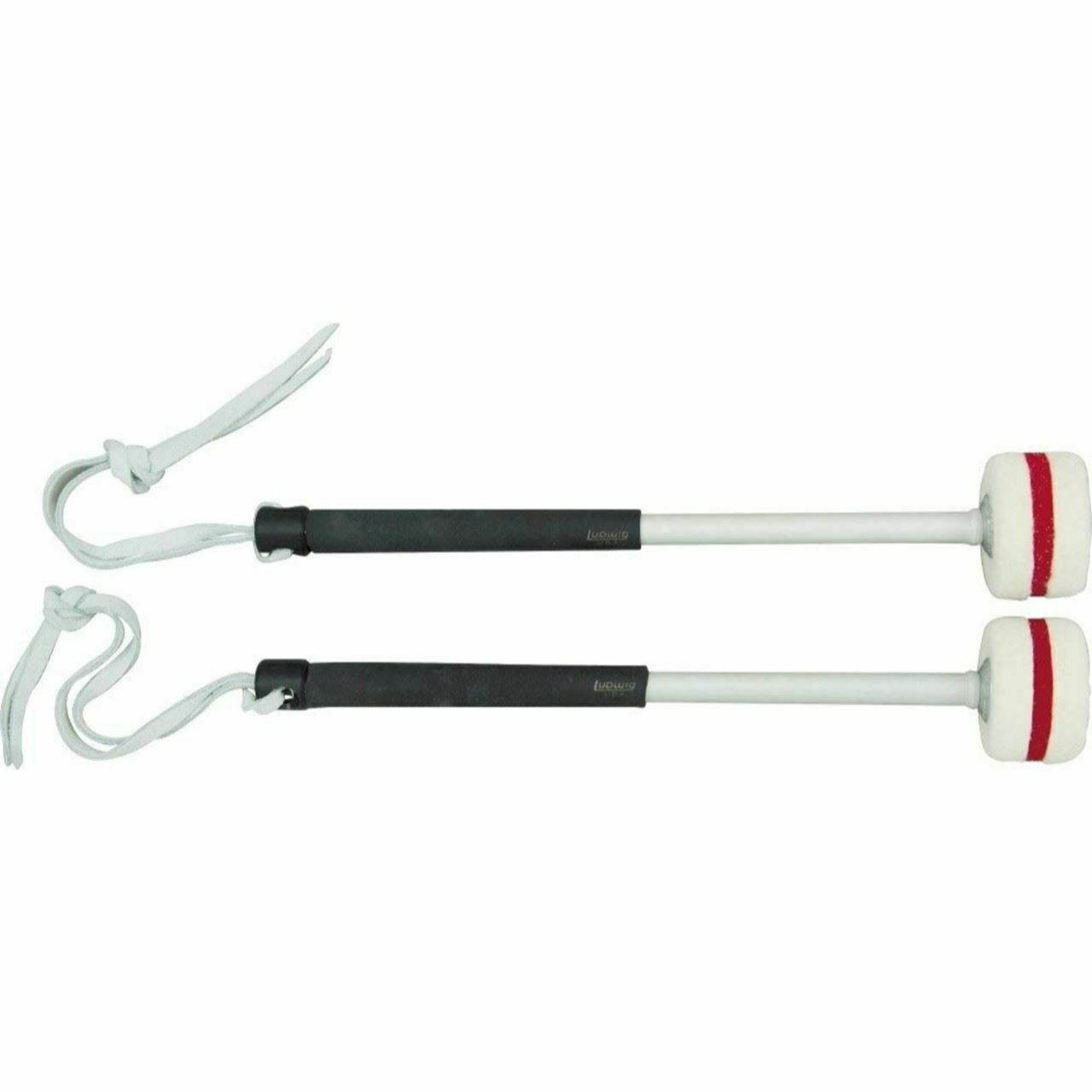 Ludwig L2331 Marching Bass Drum Mallets with Thong, Medium Ball