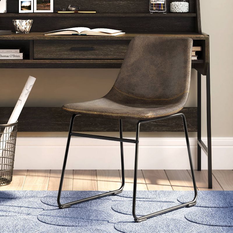 Set of 2 Jackson Dining Chair Brown - Finch