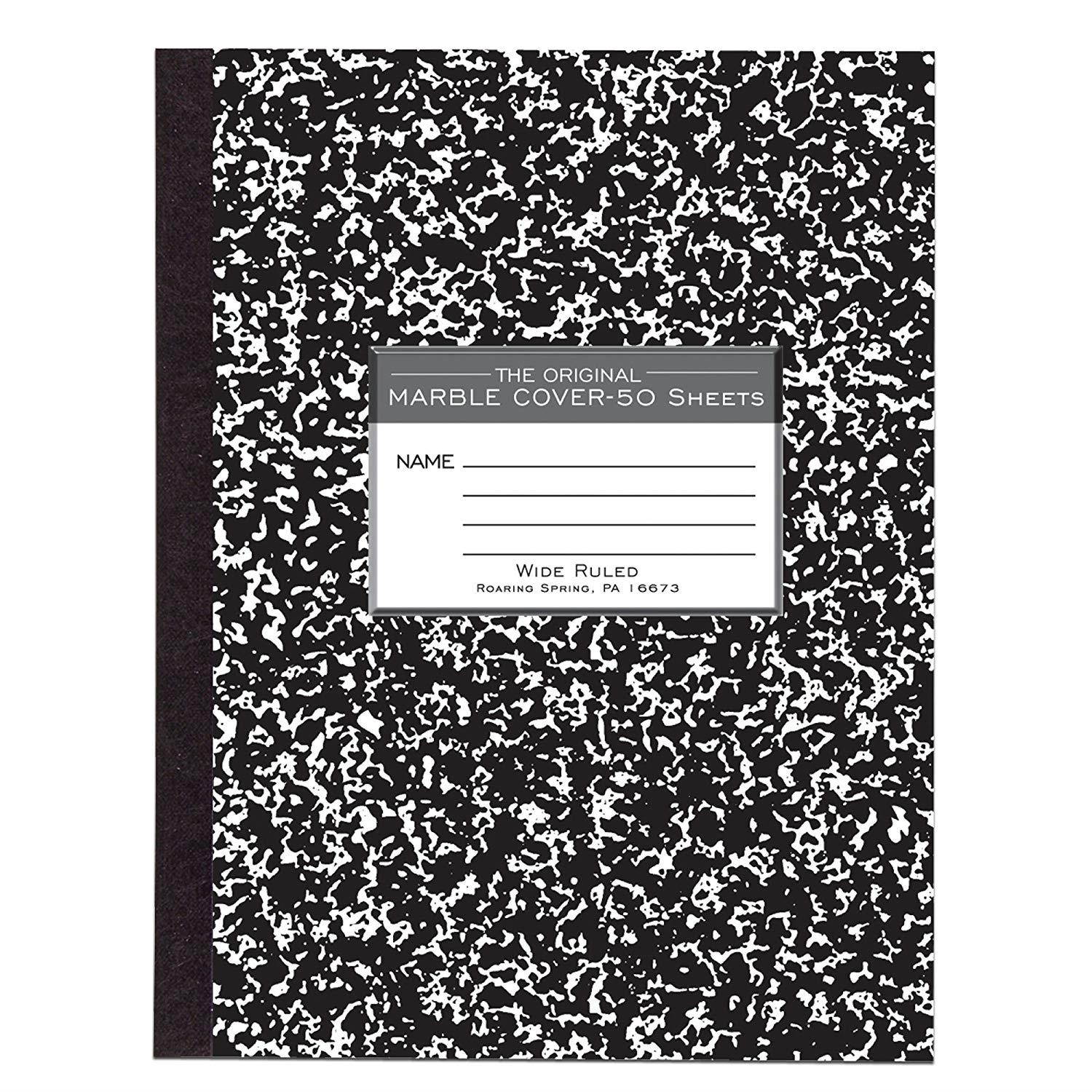 Roaring Spring Flexible Cover Composition Book, 9 3/4" x 7 1/2", 50 sheets