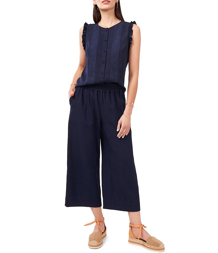 Vince Camuto Petite Size Wide Leg Rumple Pants