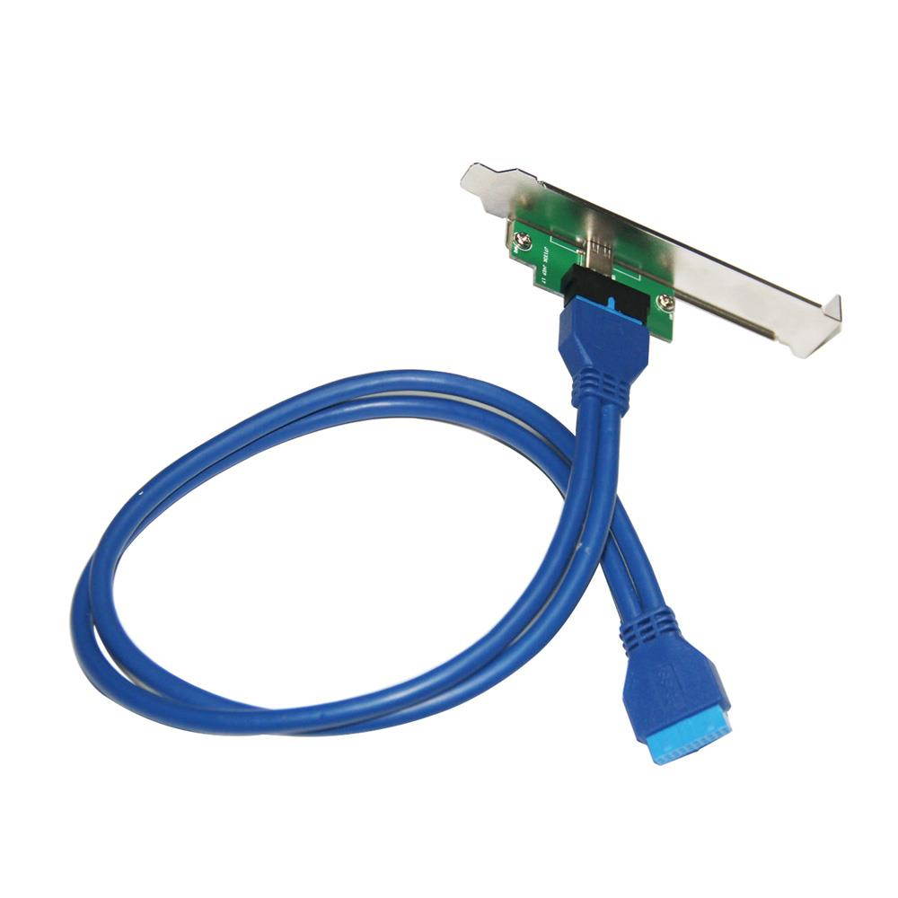 axGear USB 3.0 Motherboard 20 pin to USB-C 3.1 Type C 2 Port External Bracket Panel