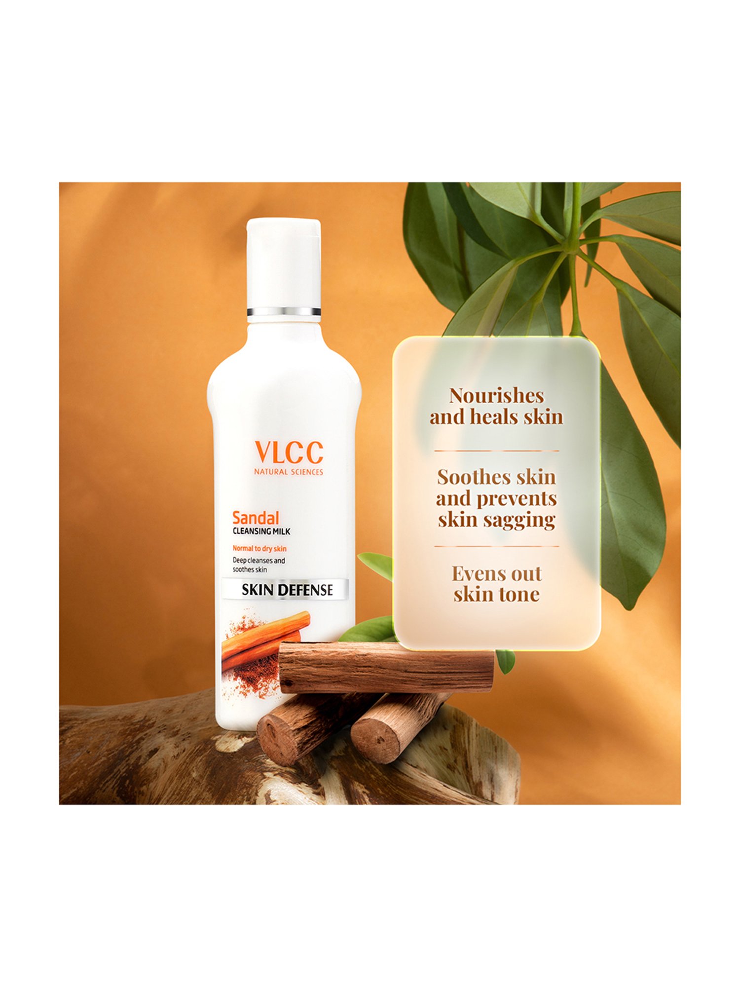 VLCC Sandal Cleansing Milk & VLCC Pista Massage Cream Combo