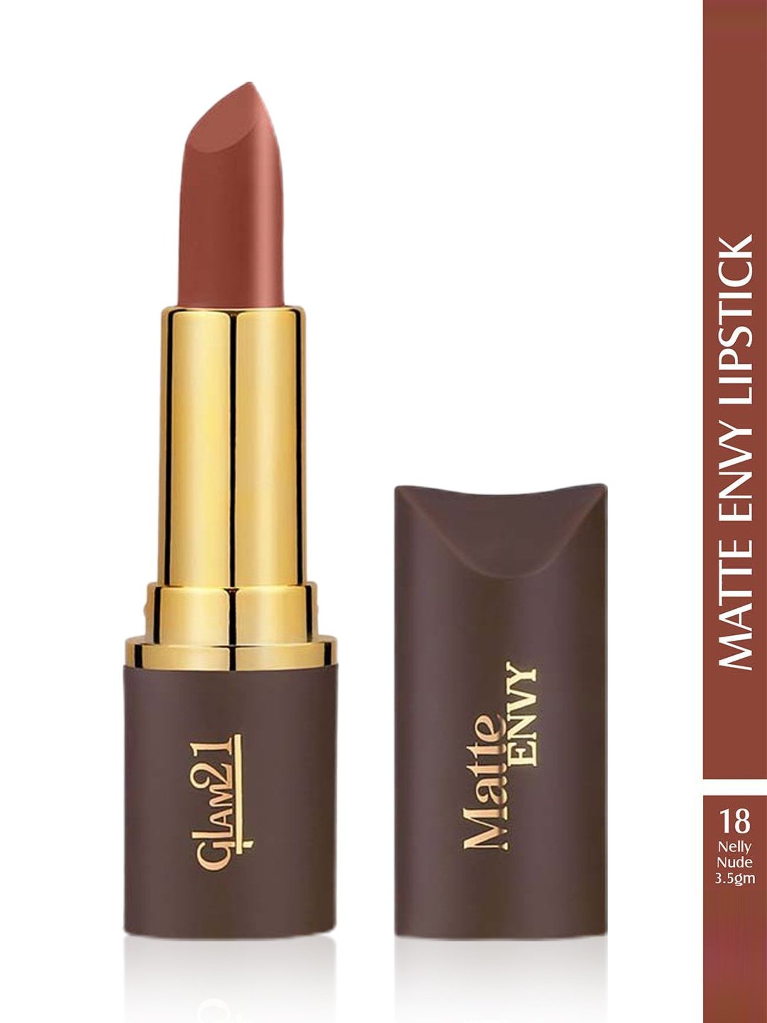 Glam21 Matte Envy Lipstick 18 Nelly Nude - 3.5 gm
