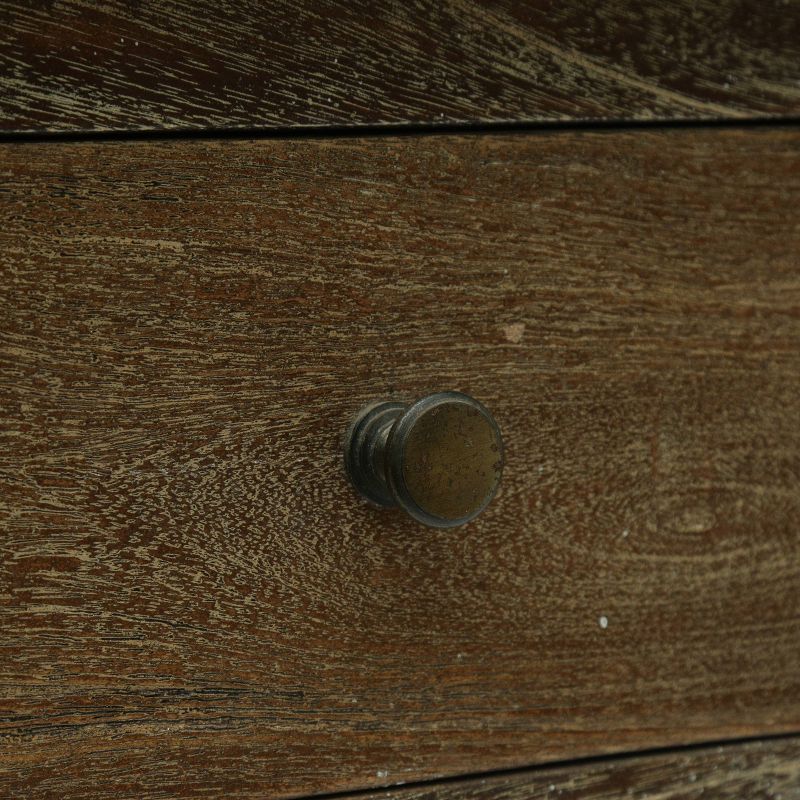 Graveley Rustic Handcrafted Mango Wood Side Table with Charging Port Gray - Christopher Knight Home