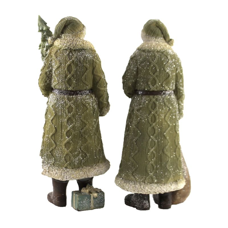 Christmas 11.25" Santa Set With Tree And Bag Woodland  -  Decorative Figurines