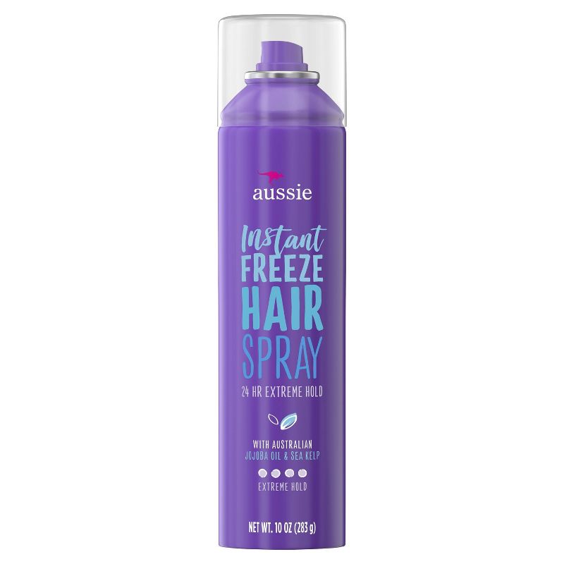 Aussie Instant Freeze Hairspray with Jojoba Oil & Sea Kelp - 10oz