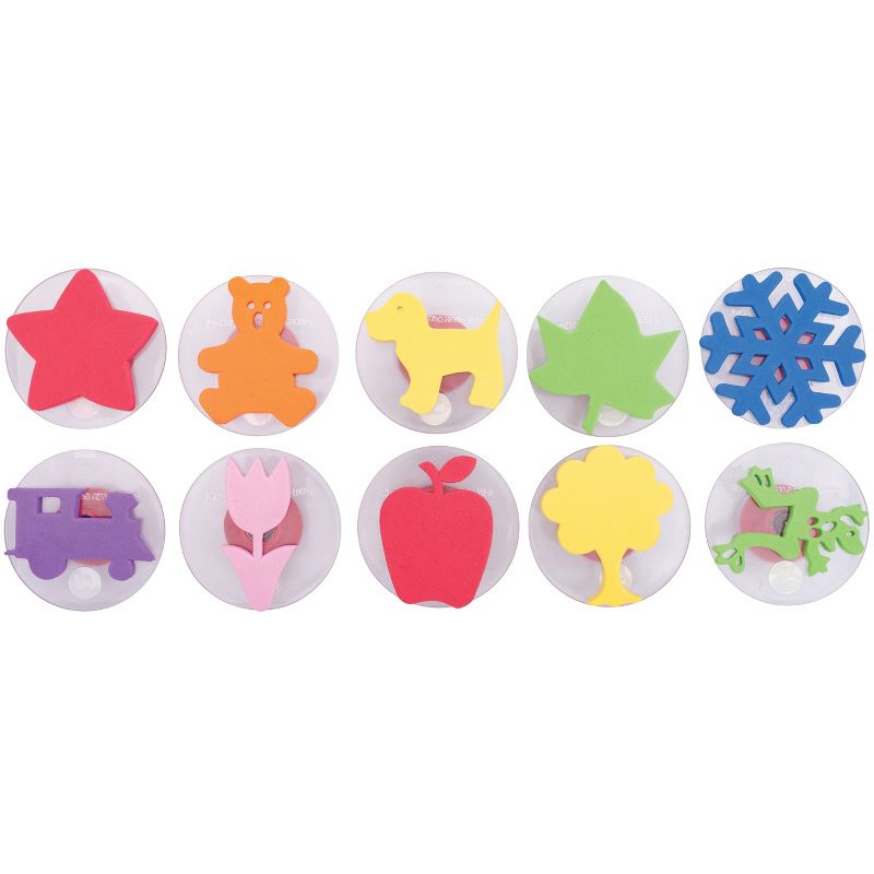 Ready 2 Learn Giant Stampers - Imaginative Play - Set 2 - Set of 10 - Easy to Hold Foam Stamps - Craft Stamps for Displays, Posters, Signs and DIY