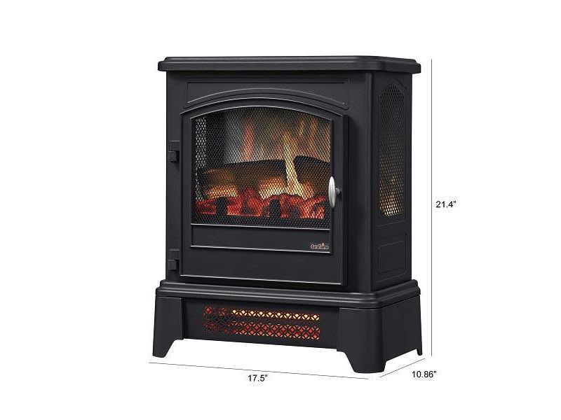 Duraflame Black Infrared 3D Freestanding Stove with Pedestal Base - DFI-7105-01