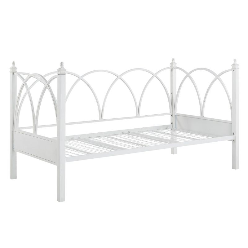 Armell Arched Metal Twin Daybed Antique White - Inspire Q