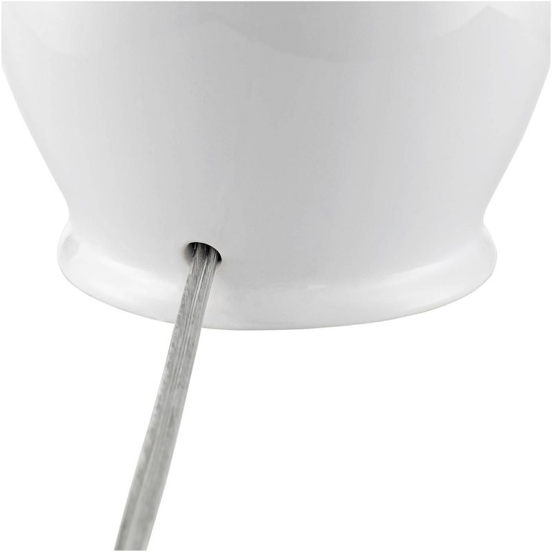 360 Lighting Jane White Ceramic Double Gourd Black Shade Table Lamps Set of 2