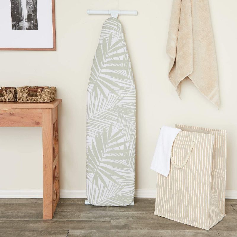 Household Essentials Round Brushed Stainless Hamper Wood Lid