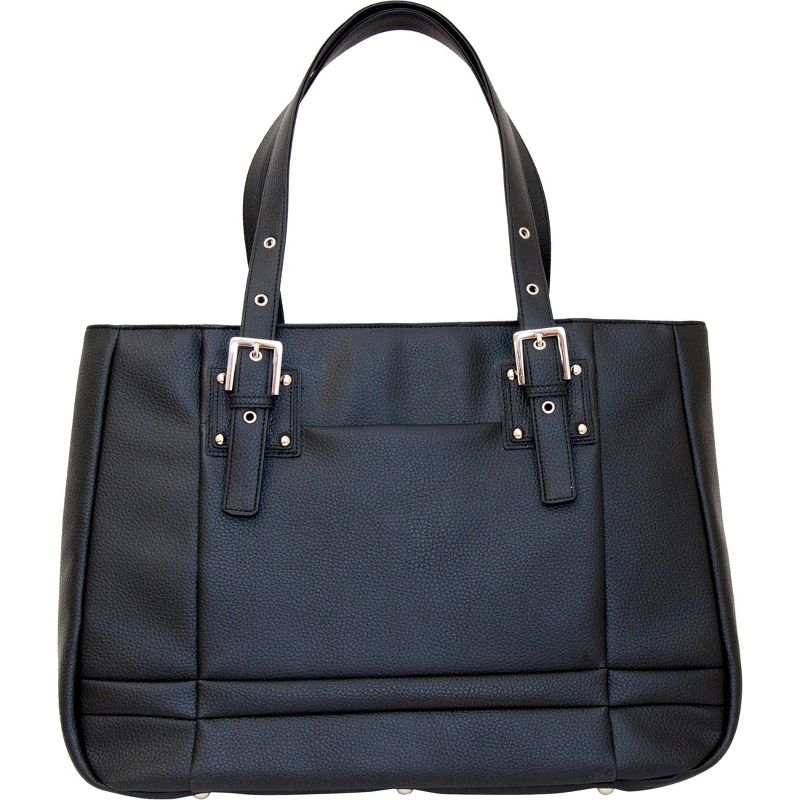 Codi Radiant Lux 15.6" Women's Tote - Faux Leather, Nylon Interior - Handle, Shoulder Strap - 12.8" Height x 18.5" Width x 4.5" Depth