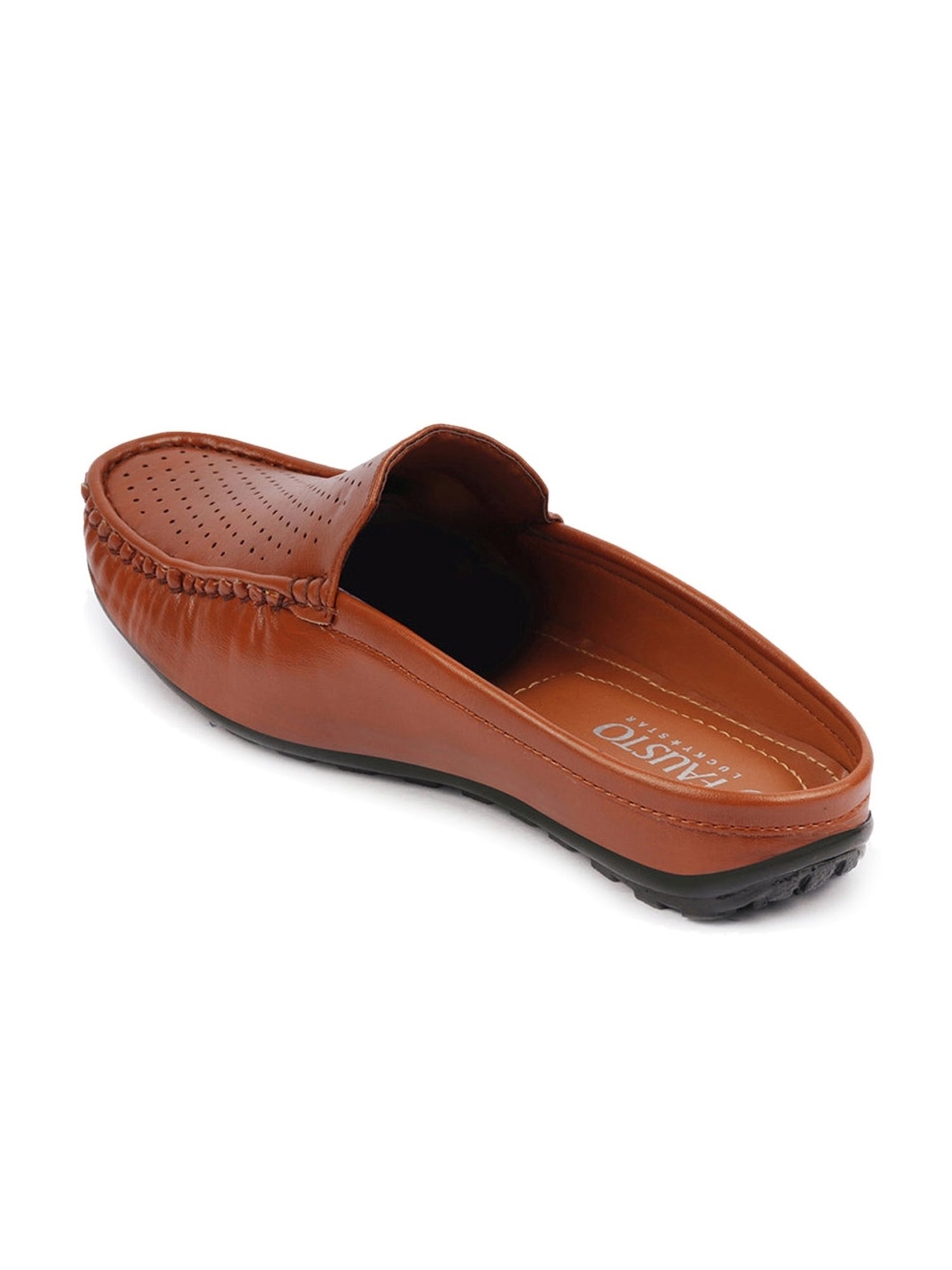 Fausto Men's Tan Mule Shoes