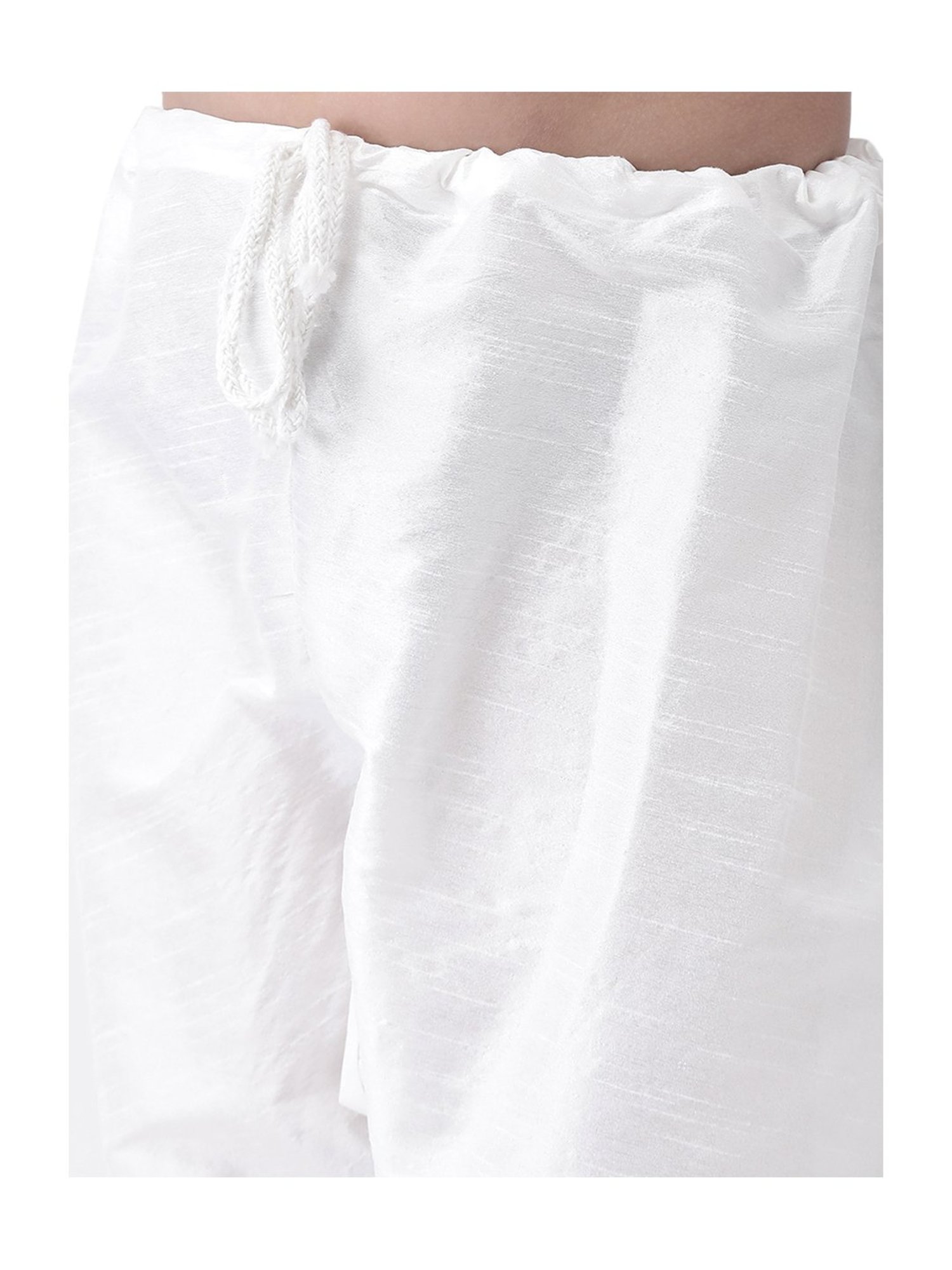 Hangup Kids White Regular Fit Kurta & Pyjamas