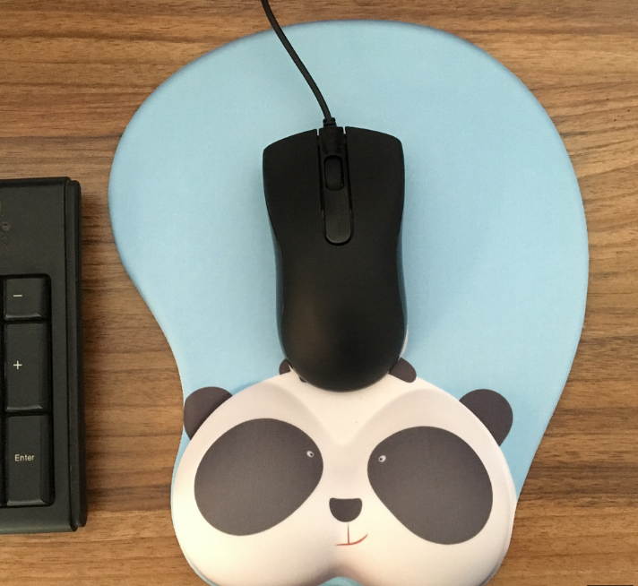 Anime Panda 3D Mouse Pad Ergonomic Soft Silicon Gel Gaming Mousepad with Wrist Support Animal Mouse Mat For PC Mac