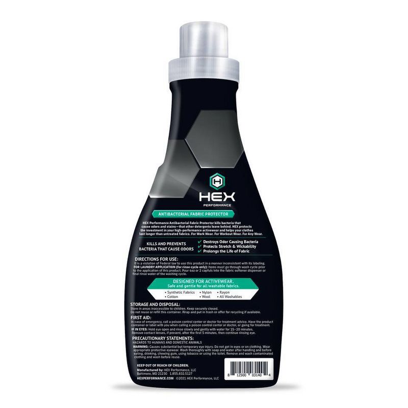 HEX Performance Antibacterial Fragrance Free Fabric Protector - 32 fl oz