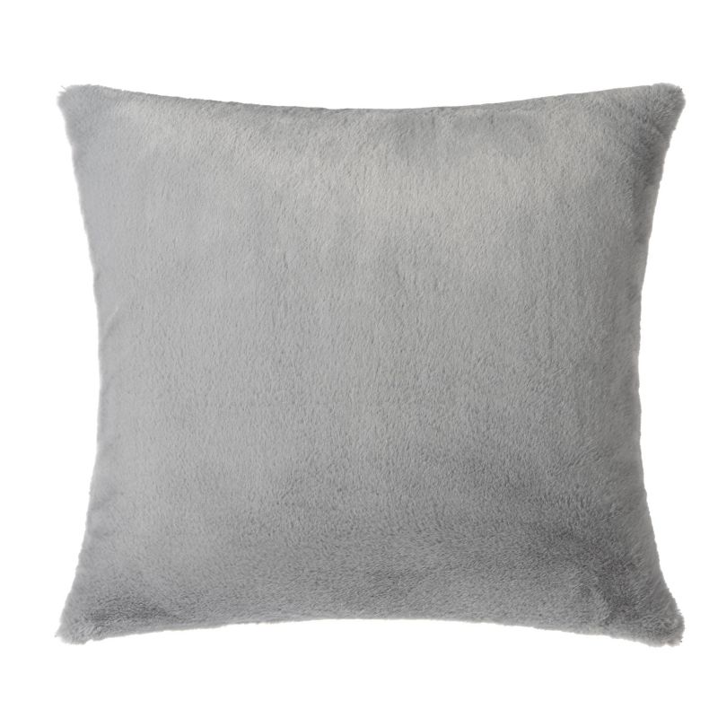 Faux Fur Decorative Throw Pillow Gray - Dearfoams