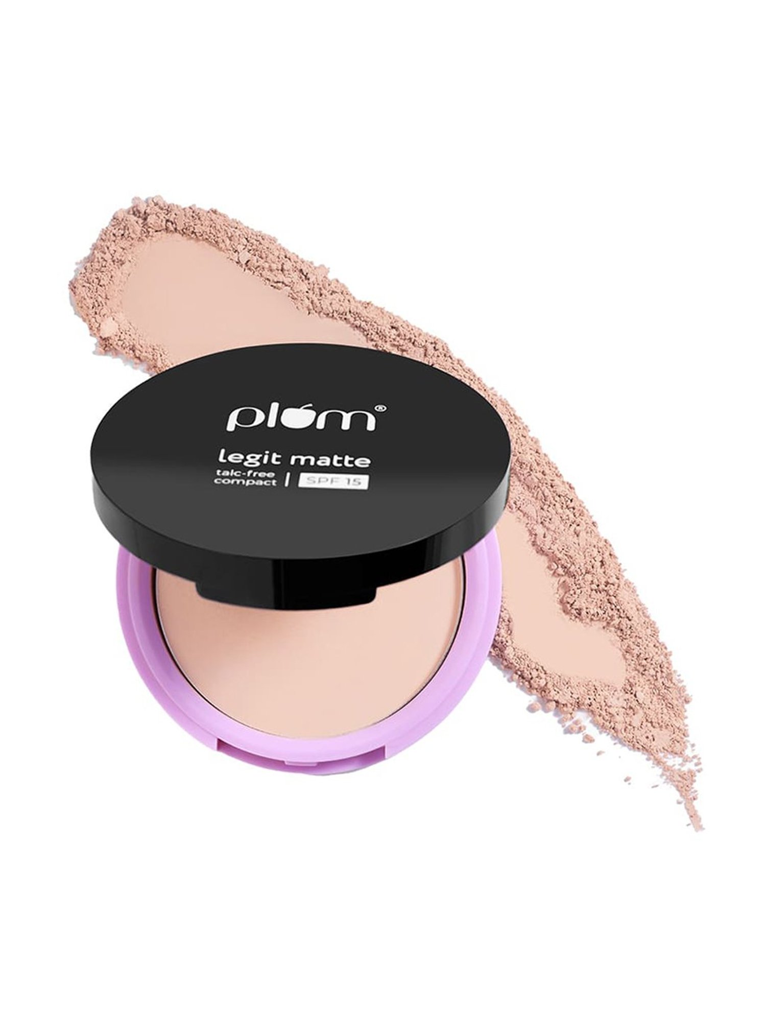Plum Legit Matte Talc-Free Compact With SPF 15 Pinched Blush 115P - 9 gm