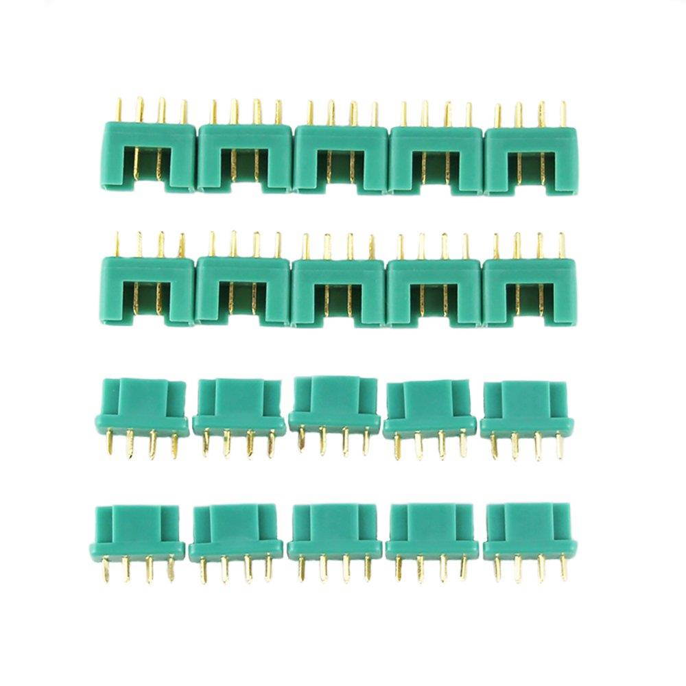 OliYin 10 Pairs MPX M6 Connector Plug Multiplex Socket for RC Lipo Battery Quadcopter/Buggy 6M