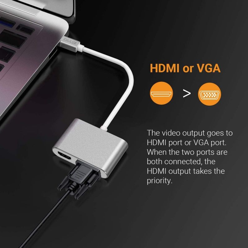 to AV Converter to RCAto AV 1080P to 3RCA CVBS AV Composite Video Audio Converter Adapter Supports PALNTSC with USB Charge Cable for PC Laptop HDTV DVD to AV Black