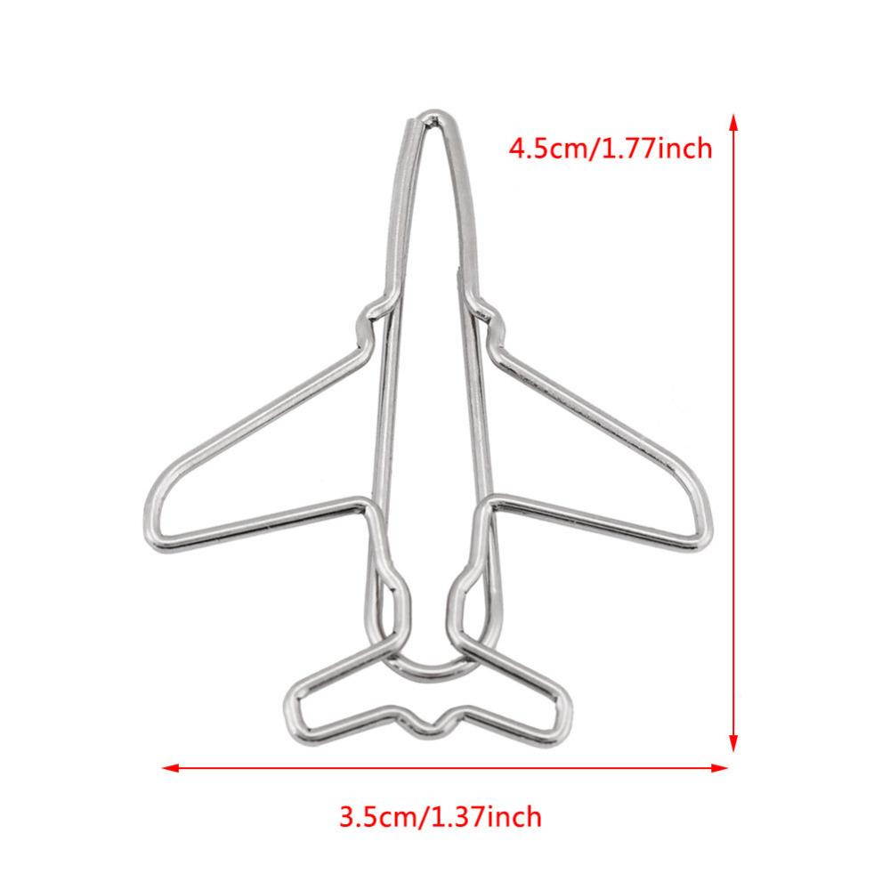 10pcs Airplane Shape Paper Clips Bookmark Marking Document Organizing Clip Bookmark Office Shool Stationery Marking Clip