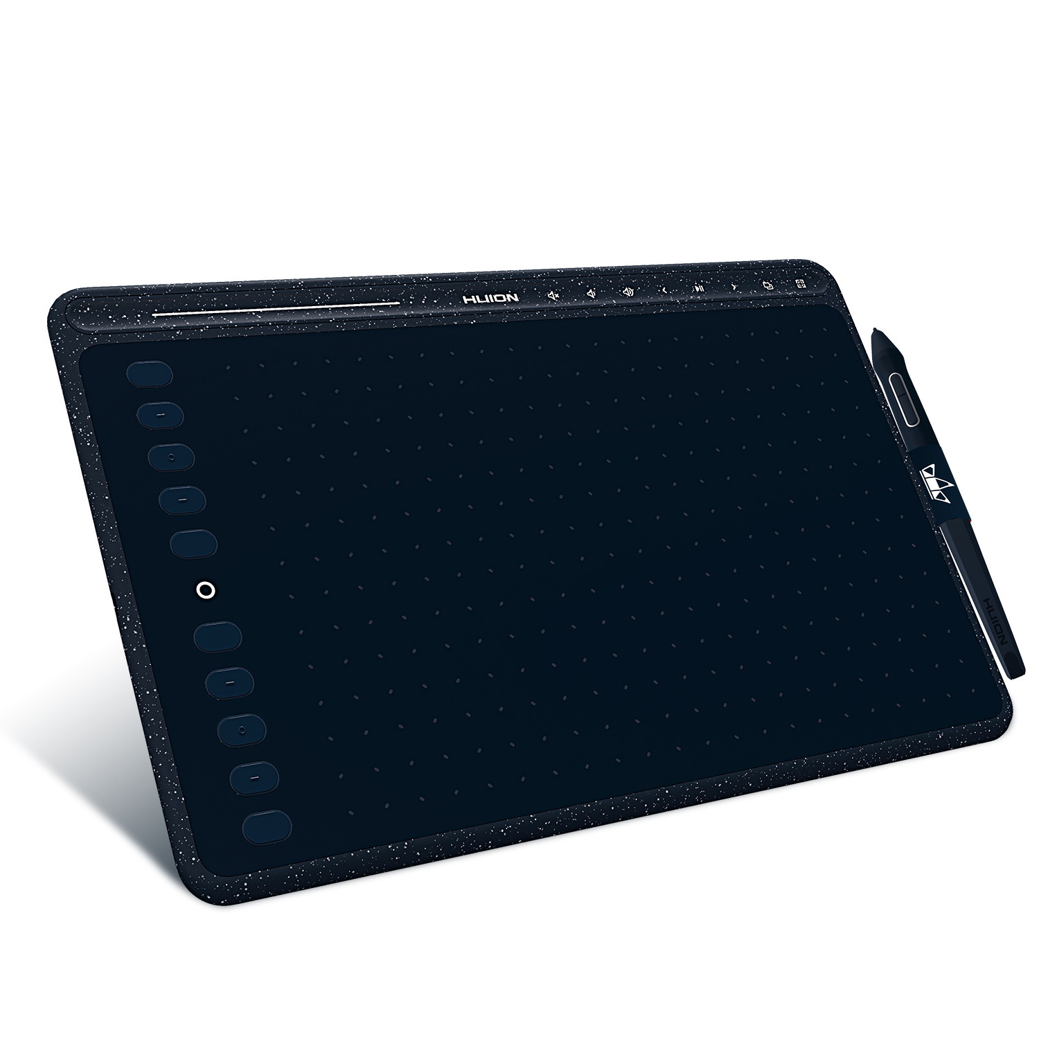 Huion HS611 Graphics Drawing Tablet 10X6 inch with 8192 Levels Battery-Free Pen, 8 Multimedia Keys and 10 Press Keys, Support Android, Ideal Use for Distance Education and Wed Conference,Starry Blue